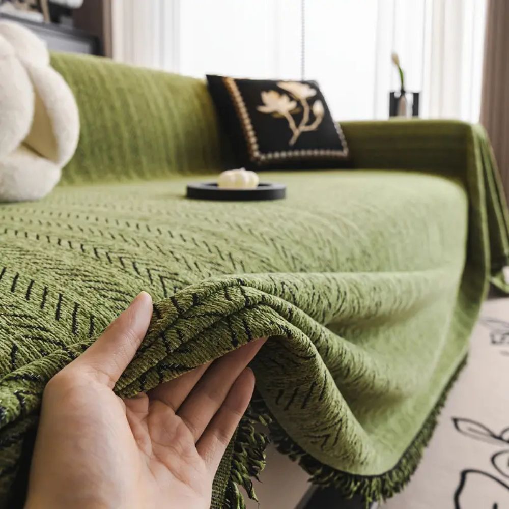 Kalsten | Modern Herringbone Chenille Sofa Cover