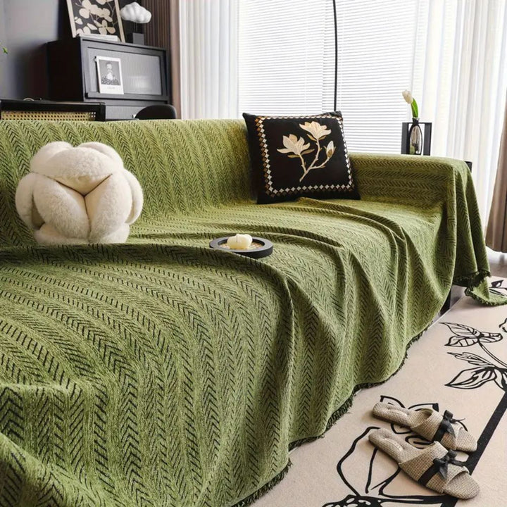 Kalsten | Modern Herringbone Chenille Sofa Cover