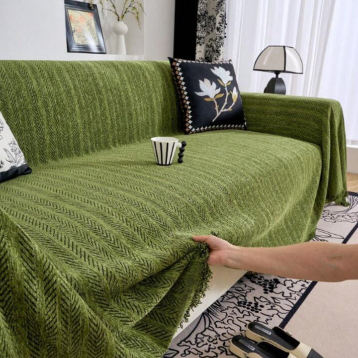 Kalsten | Modern Herringbone Chenille Sofa Cover