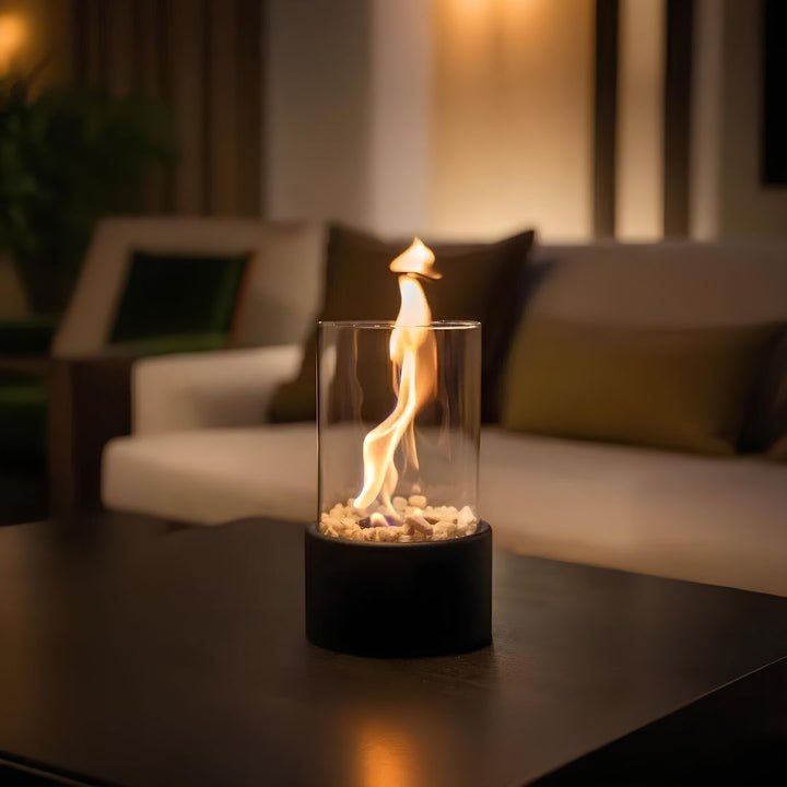 Kalsten | Glass Oil Lamp Decorative Tabletop Fireplace