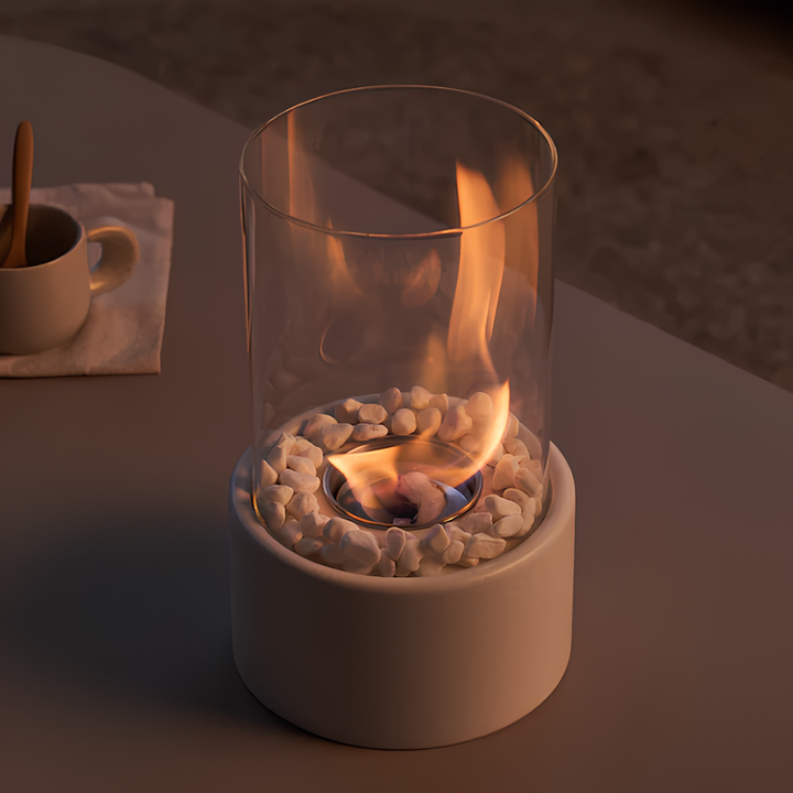 Kalsten | Glass Oil Lamp Decorative Tabletop Fireplace