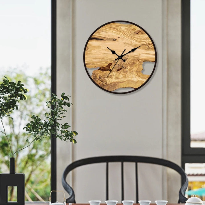 Rustic Wooden Wall Clock with Roman Numerals Kalsten