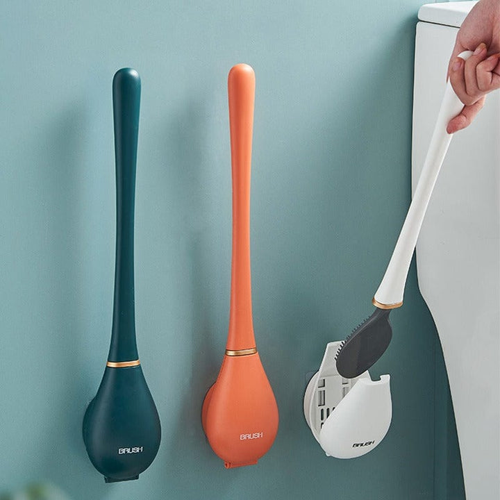 Kalsten | Hygienic Silicone Toilet Brush with Wall Holder and Quick-Drying Design