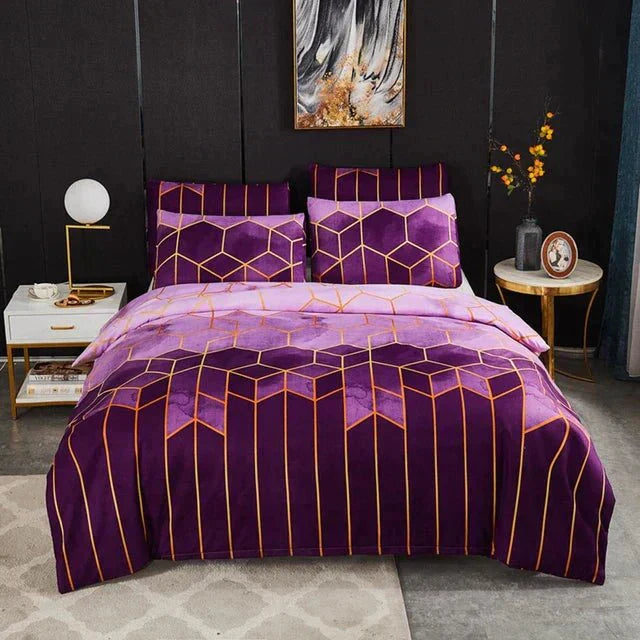 Geometric Luxury Duvet Cover – Breathable & Cooling Kalsten