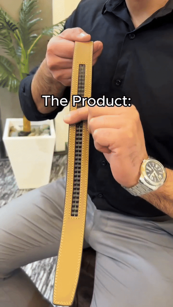 Men’s Leather Belt with Buckle