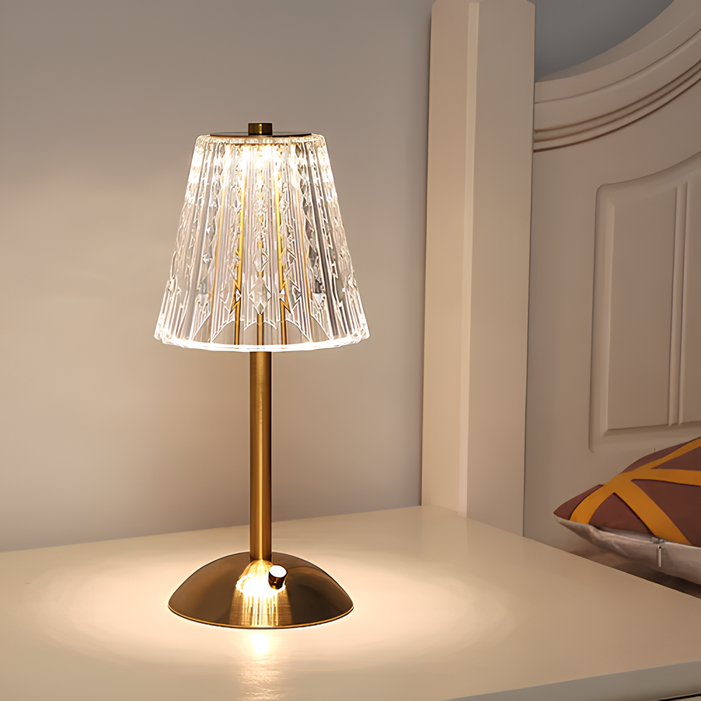 Golden Crystal Table Lamp - Aurora Luxe | Kalsten
