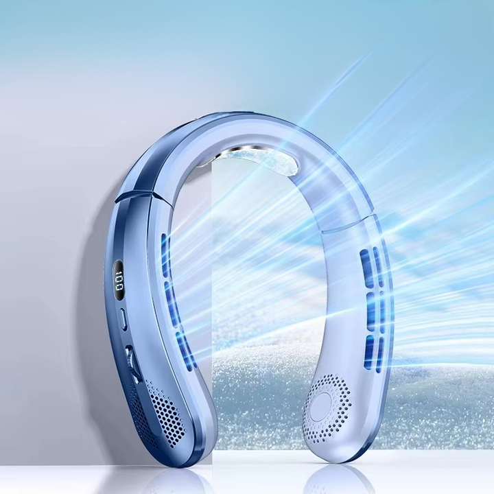 Kalsten | Portable Neck Air Conditioner Cooling Fan Rechargeable Leafless Personal Wearable