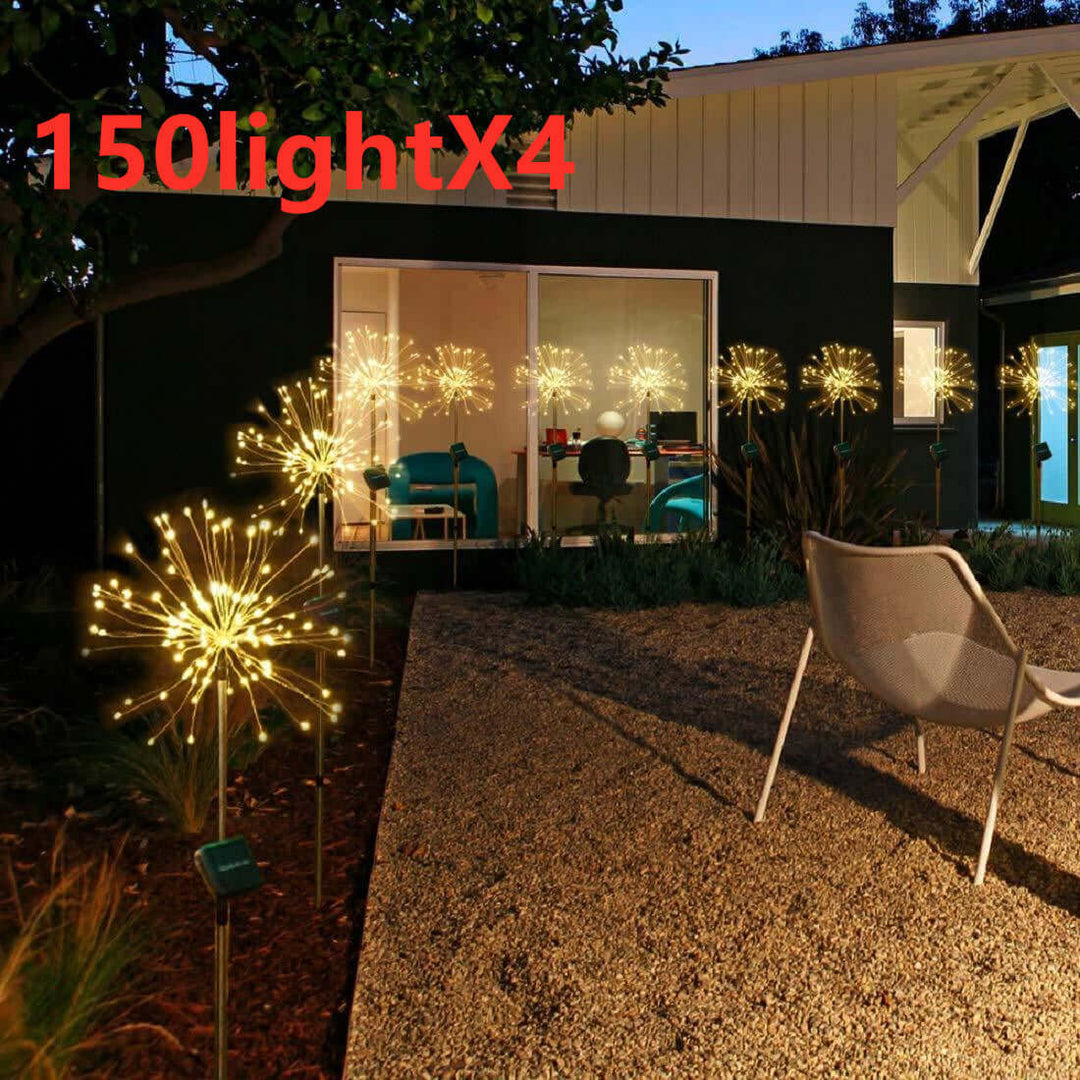 New Ground Plug Solar Fireworks Light LED Light String Copper Wire Outdoor Garden Decoration Star Lights Christmas Lights | Kalsten