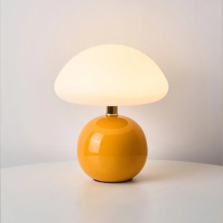 Mushroom Shaped Table Lamp – Elegant French Cream Lamp for a Cozy Bedroom | Kalsten
