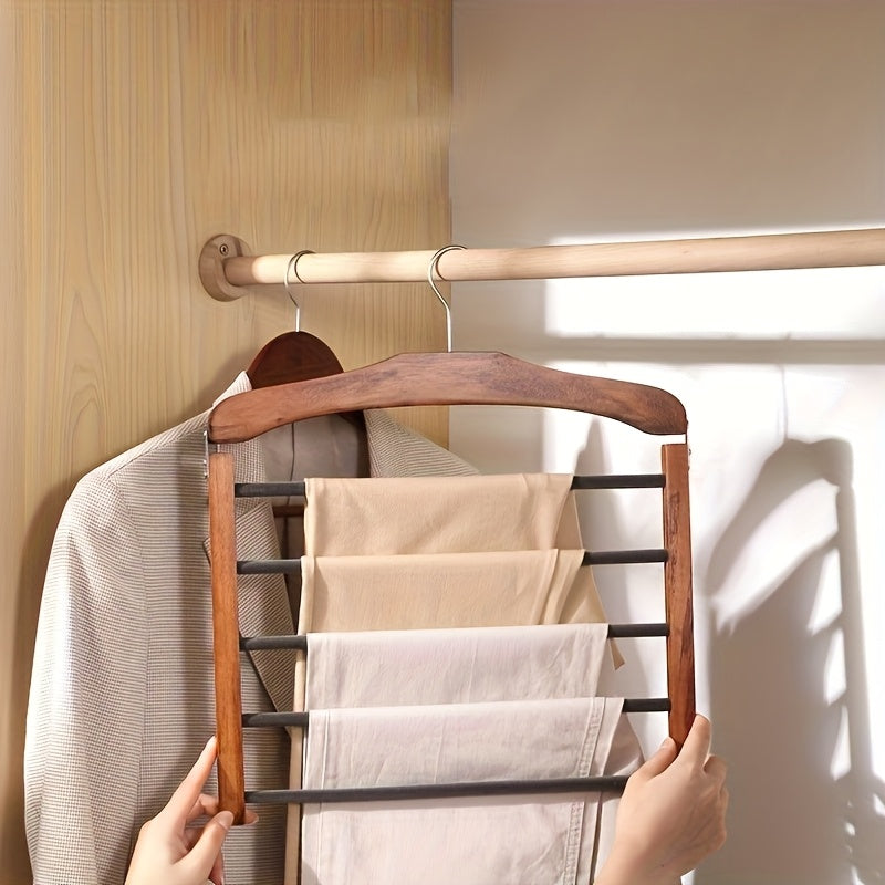 Wood Pants Hanger Multi-Layer 2 Piece Set | Kalsten