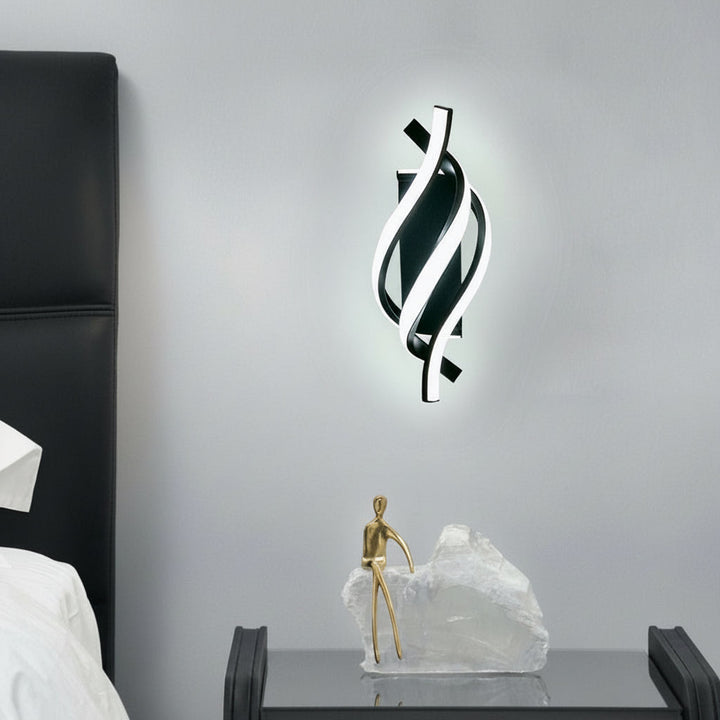 Spiral Wall Sconce Helix DNA Metal Acrylic 22W 33cm / 13in 3-Color Dimmable | Kalsten