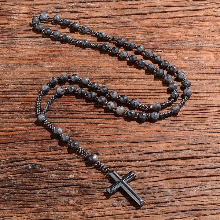 Kalsten | Orion Spiritual Necklace with Tiger Eye & Lapis Lazuli – Men's Rosary