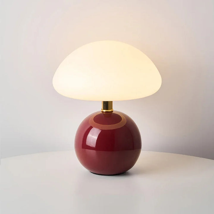 Mushroom Shaped Table Lamp – Elegant French Cream Lamp for a Cozy Bedroom | Kalsten
