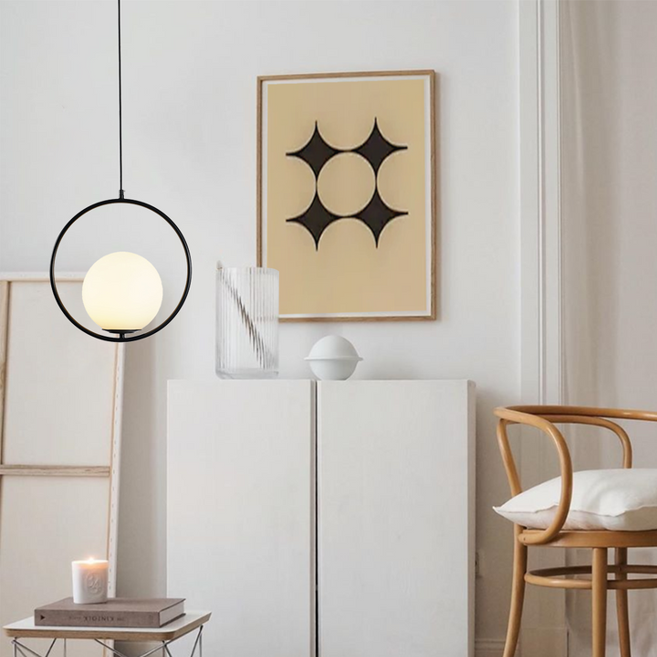 Pendant Light Brass Bent Glass 15W Adjustable Living Room Hallway Bedroom Modern Ceiling Lamp | Kalsten