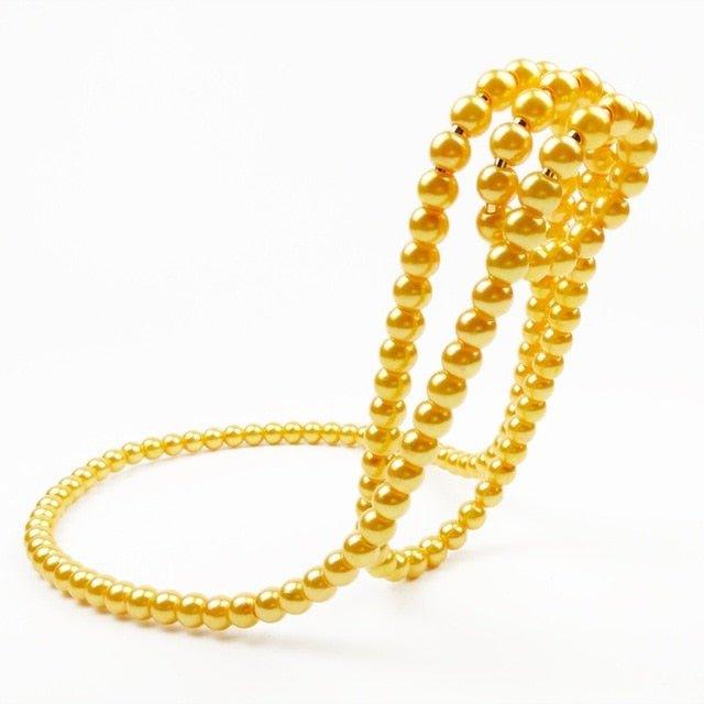 Kalsten | Elegant Pearl Bottle Holder - Hanging Wine Bottle Holder Rack