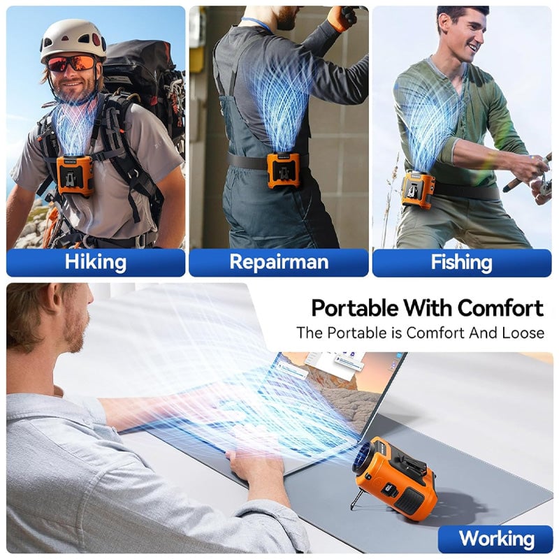 Portable belt fan with USB charging | Kalsten