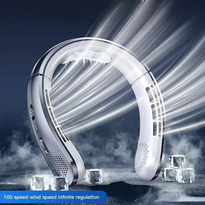 Kalsten | Portable Neck Air Conditioner Cooling Fan Rechargeable Leafless Personal Wearable