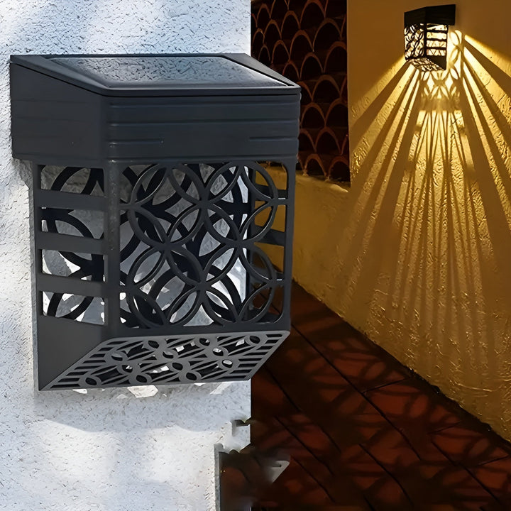 Solar Outdoor Wall Lights – | 2-pack/4-pack Hollow Pattern for Atmospheric Garden Lighting | Kalsten