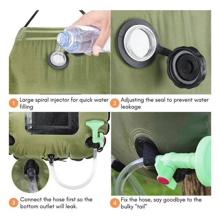 SolarFlow Portable Shower — Experience warm freedom and freshness wherever the adventure calls | Kalsten