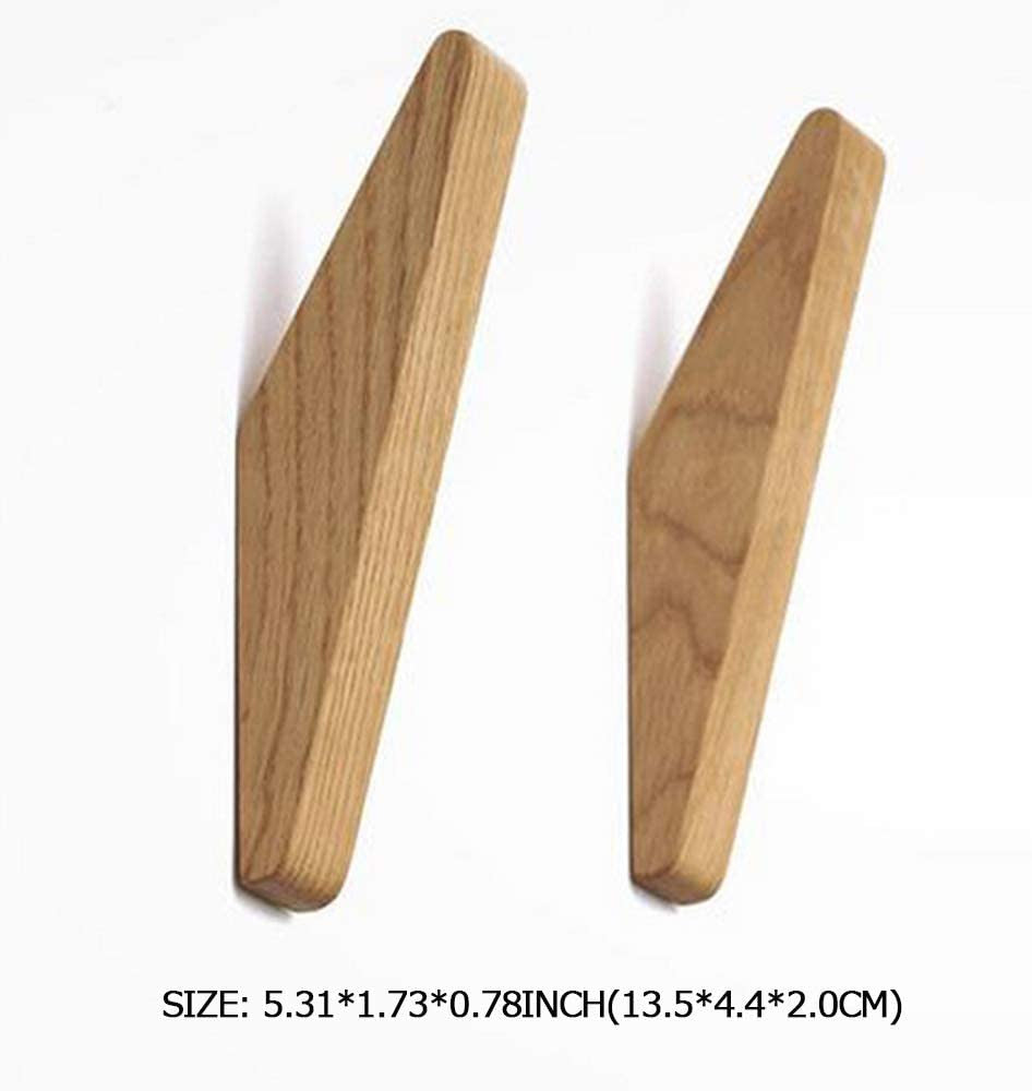 Kalsten | Wooden Wall Hooks Set Nordhaak – 6 Minimalistic Coat Hooks made of Solid Wood