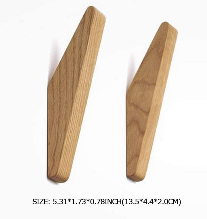 Kalsten | Wooden Wall Hooks Set Nordhaak – 6 Minimalistic Coat Hooks made of Solid Wood