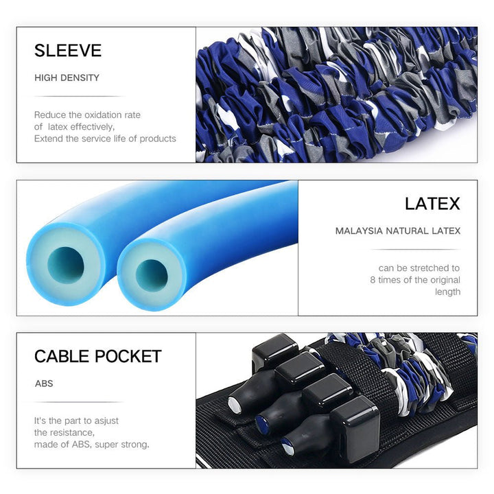 Kalsten | Resistance Band and Bar Set | Adjustable Strength | Portable Home Gym Equipment