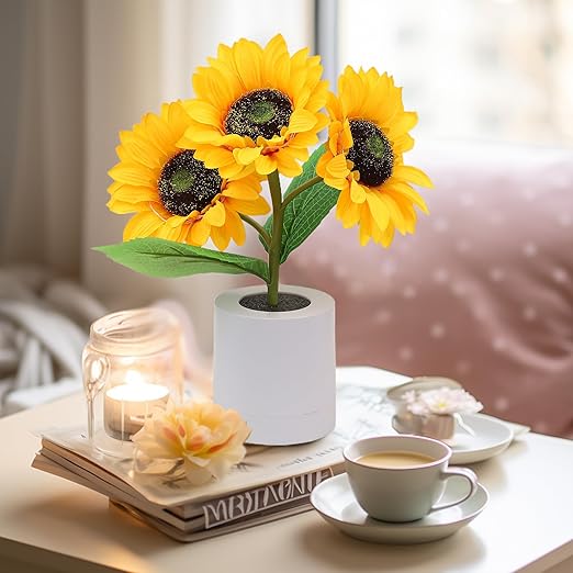 Table Lamp Sunflower LED USB Rechargeable Light | Kalsten
