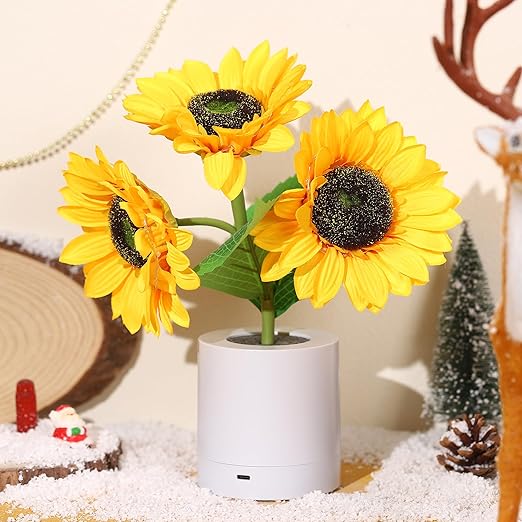 Table Lamp Sunflower LED USB Rechargeable Light | Kalsten