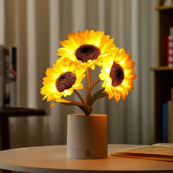 Table Lamp Sunflower LED USB Rechargeable Light | Kalsten