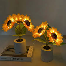 Table Lamp Sunflower LED USB Rechargeable Light | Kalsten