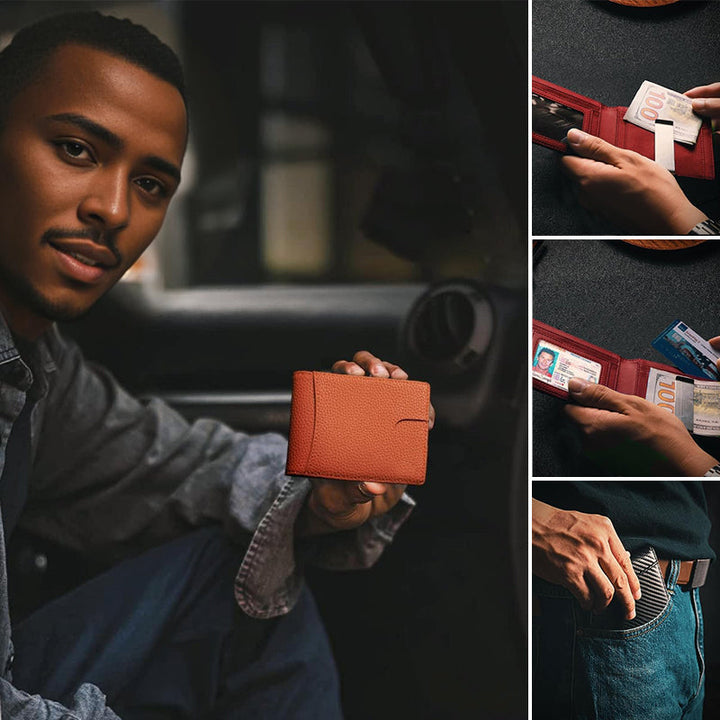 Kalsten | Theft-proof magnetic card holder made of genuine leather