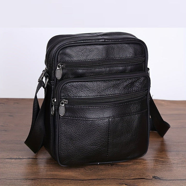 Kalsten | Men’s Leather Shoulder Bag | Genuine Cowhide Crossbody | Adjustable Strap
