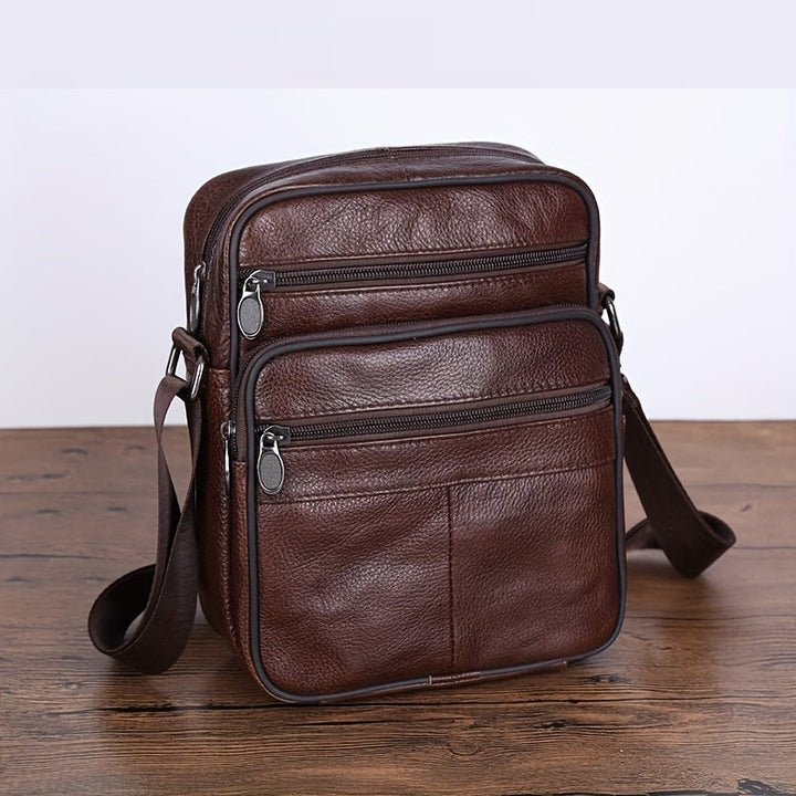 Kalsten | Men’s Leather Shoulder Bag | Genuine Cowhide Crossbody | Adjustable Strap