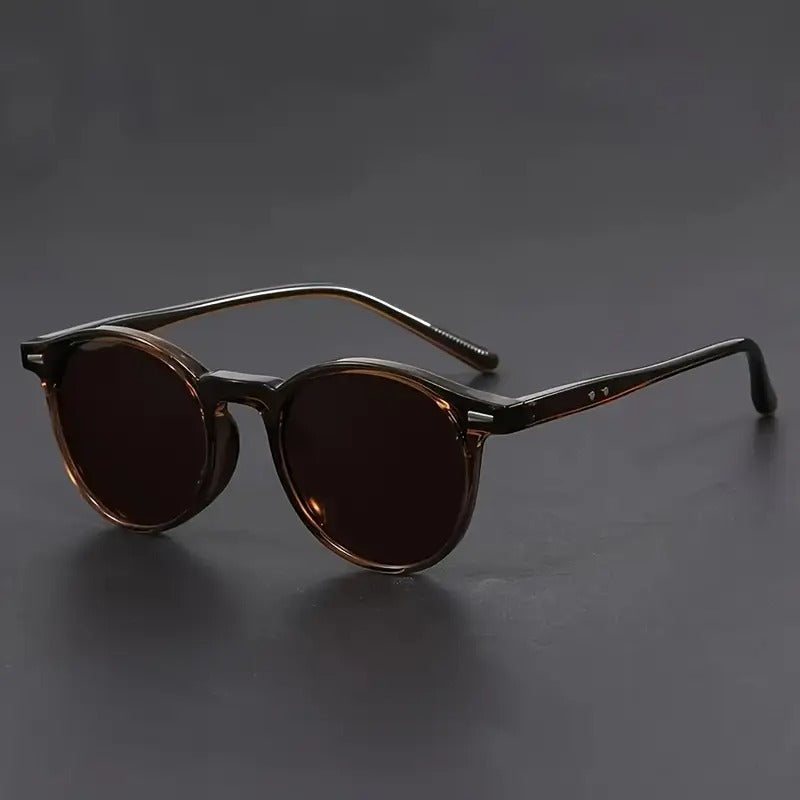 Kalsten | Men's Sunglasses RetroView – Round Tortoiseshell Glasses with Light Frame