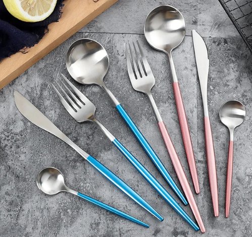 Golden & Silver 24-Piece Cutlery Set for Luxury Dining Kalsten