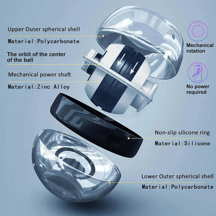 Kalsten | Gyropower Self-Starting Forearm Trainer – Gyroscopic Hand Exerciser for Grip Strength and Wrist Training