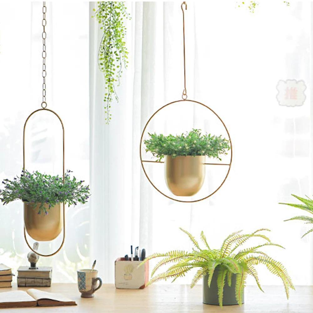 HaloRing Hanging Plant Holder – Metal Hanging Planter for Indoor and Outdoor | Kalsten