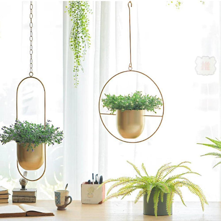 HaloRing Hanging Plant Holder – Metal Hanging Planter for Indoor and Outdoor | Kalsten