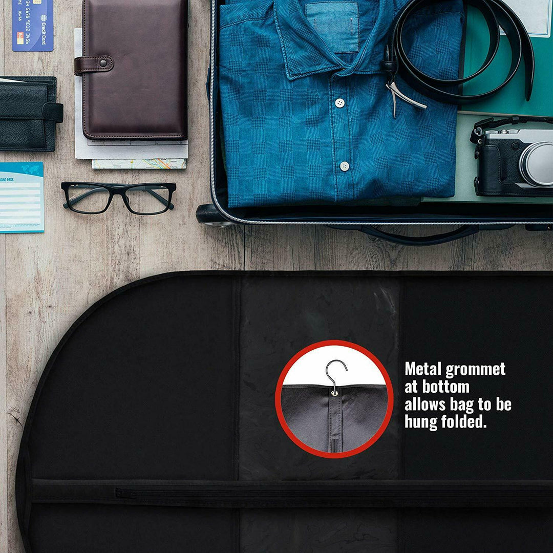 Premium Garment Bags – 5-Pack, Transparent Window, Water-Repellent