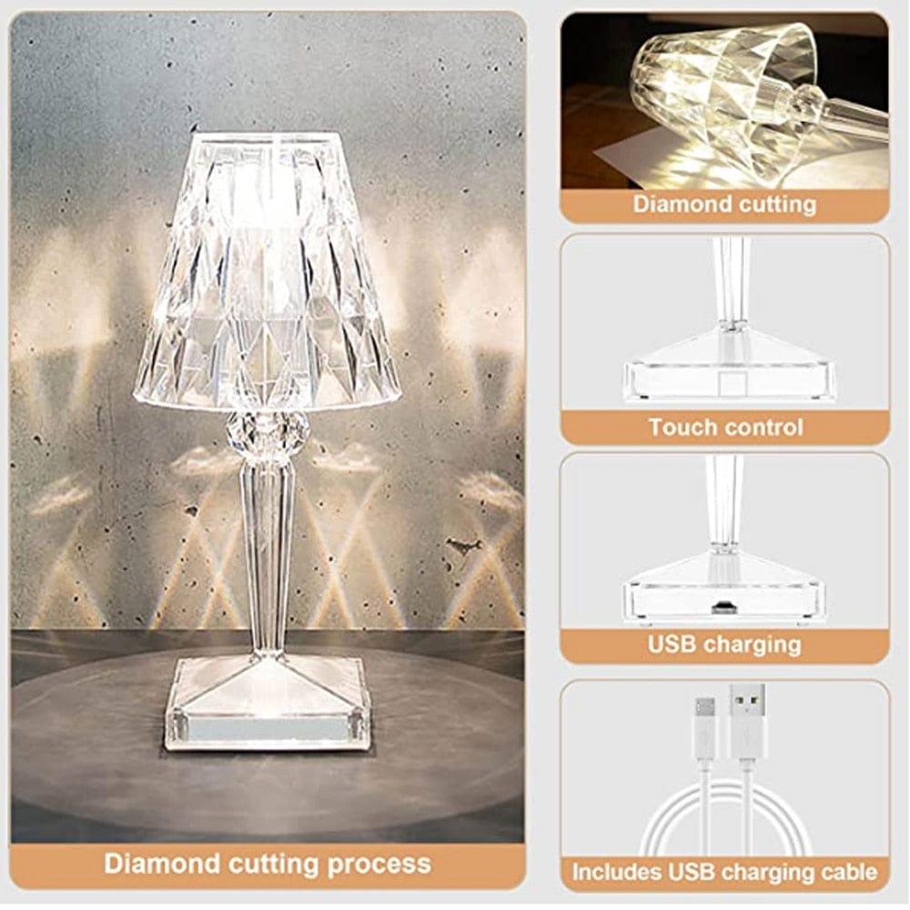 CrystaLamp - LED Table Lamp made of Diamond Crystal | Kalsten