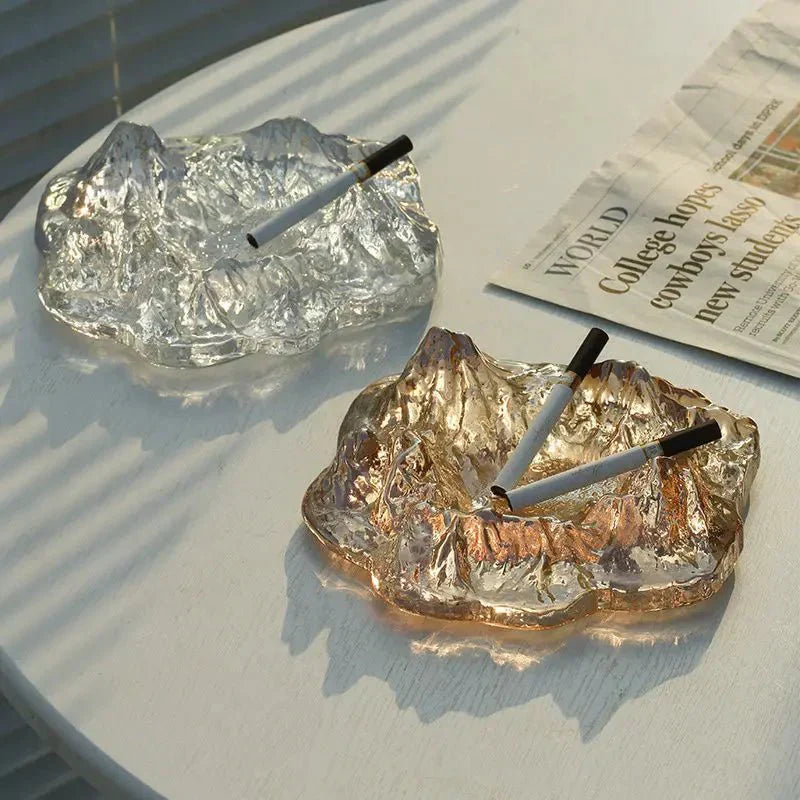 Kalsten | Ice Style Mountain Glass Ashtray Decoration