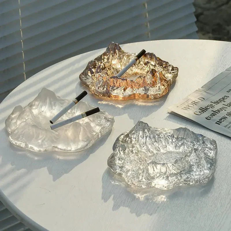 Kalsten | Ice Style Mountain Glass Ashtray Decoration
