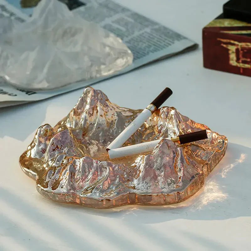 Kalsten | Ice Style Mountain Glass Ashtray Decoration