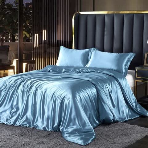 Kalsten | Silk Satin 4-Piece Bedding Set with Duvet Cover