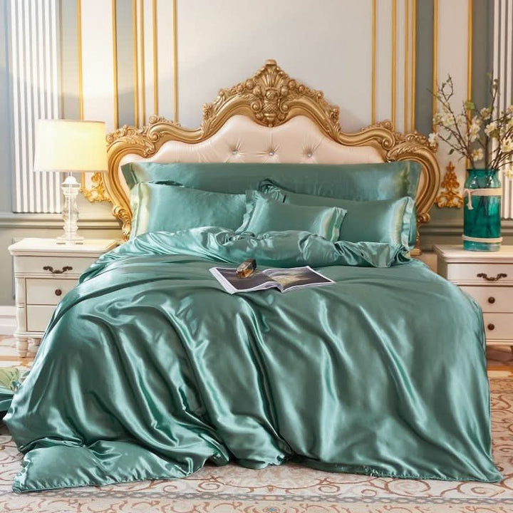 Kalsten | Silk Satin 4-Piece Bedding Set with Duvet Cover