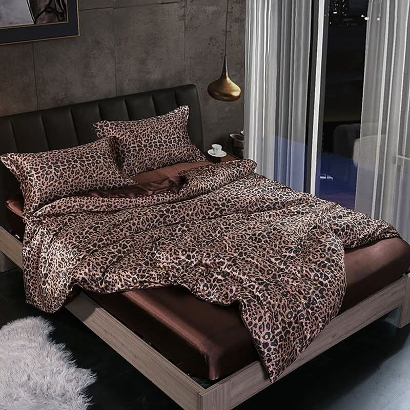 Kalsten | Silk Satin 4-Piece Bedding Set with Duvet Cover