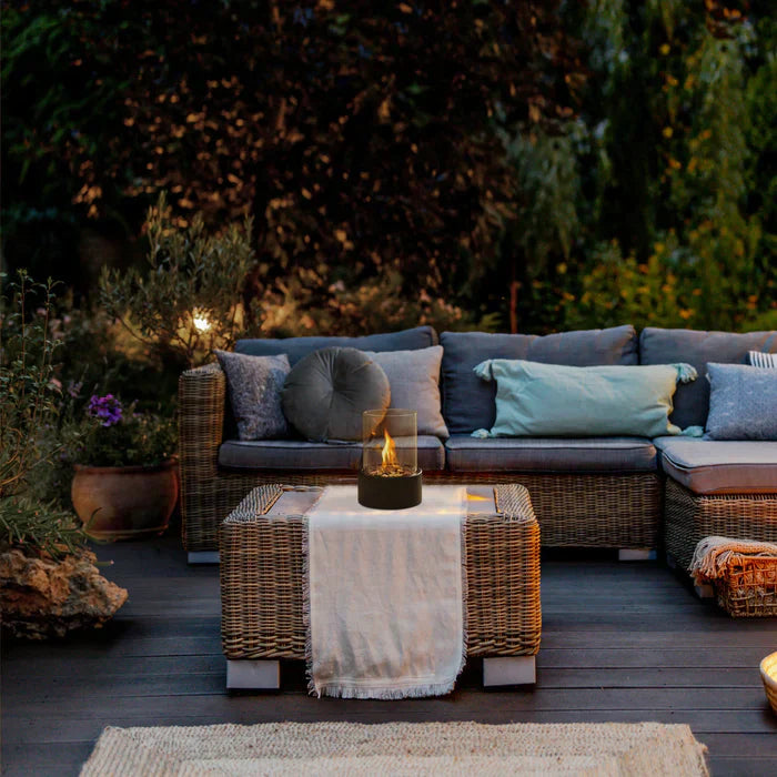 GlowLuxe - Elegant Portable Table Fire Lantern Kalsten