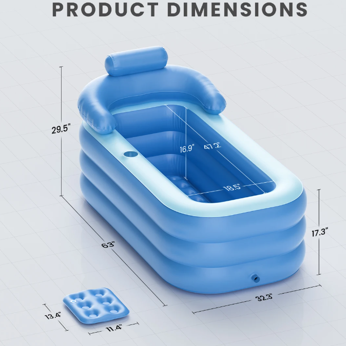 Portable Inflatable Spa Relaxing Full Bathtub | Kalsten