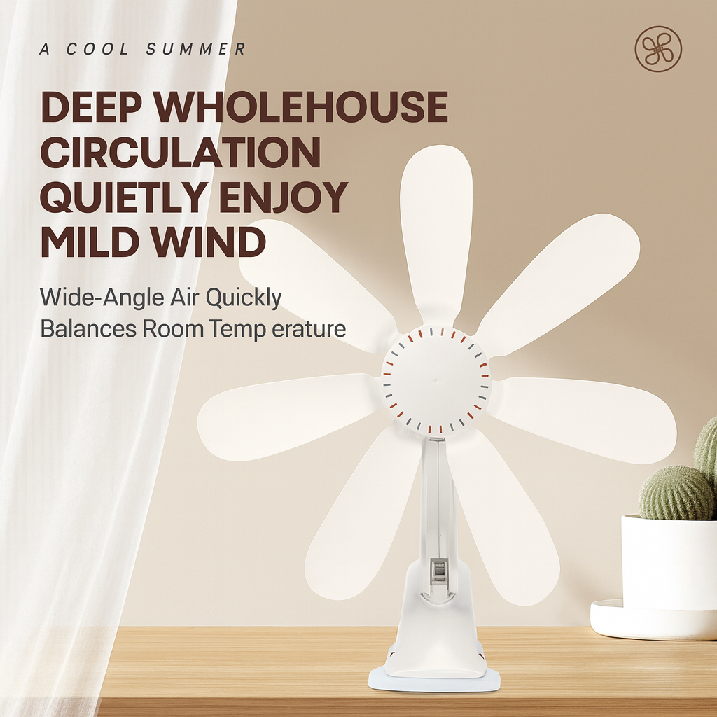 Portable Clip-On Desk & Bedside Fan | Kalsten