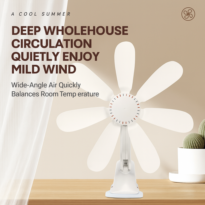 Portable Clip-On Desk & Bedside Fan | Kalsten